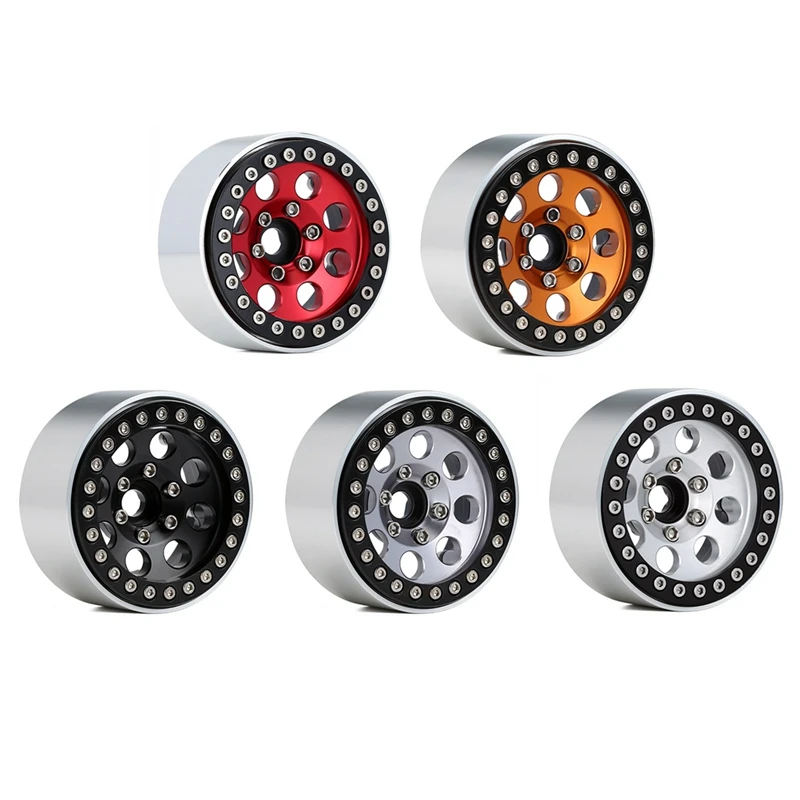 FBIL-4PCS Металлический обод колеса Beadlock 1 9 Ступица для 1/10 RC гусеничного автомобиля