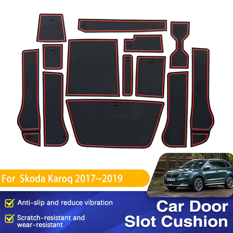 

Аксессуары для Skoda Karoq 2017 2018 2019 13 шт., автомобильный коврик с защитой от грязи, подставка под ворота, подставка под чашку, автомобильные аксесс...