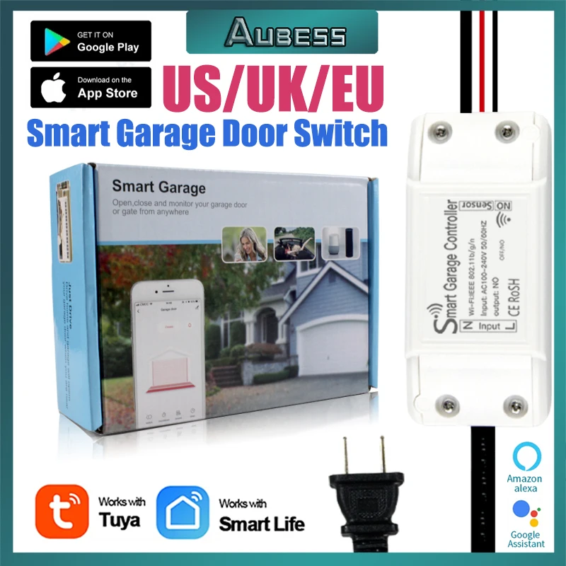 

Smart Garage Door Switch Electric Garage Door Controller WiFi Smart Amazon Echo Voice Control Switch