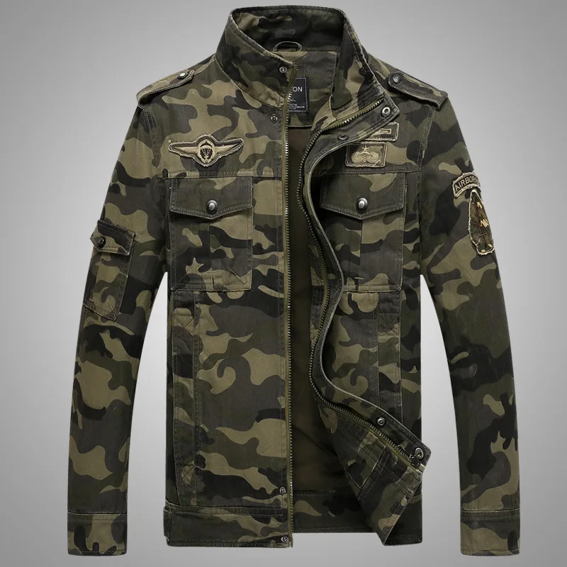 

Ueteey Camouflage Cotton 2023 New Autumn Windproof Military Camo Men Jacket Winter Sportswear Thick Casual Overall Male Coat