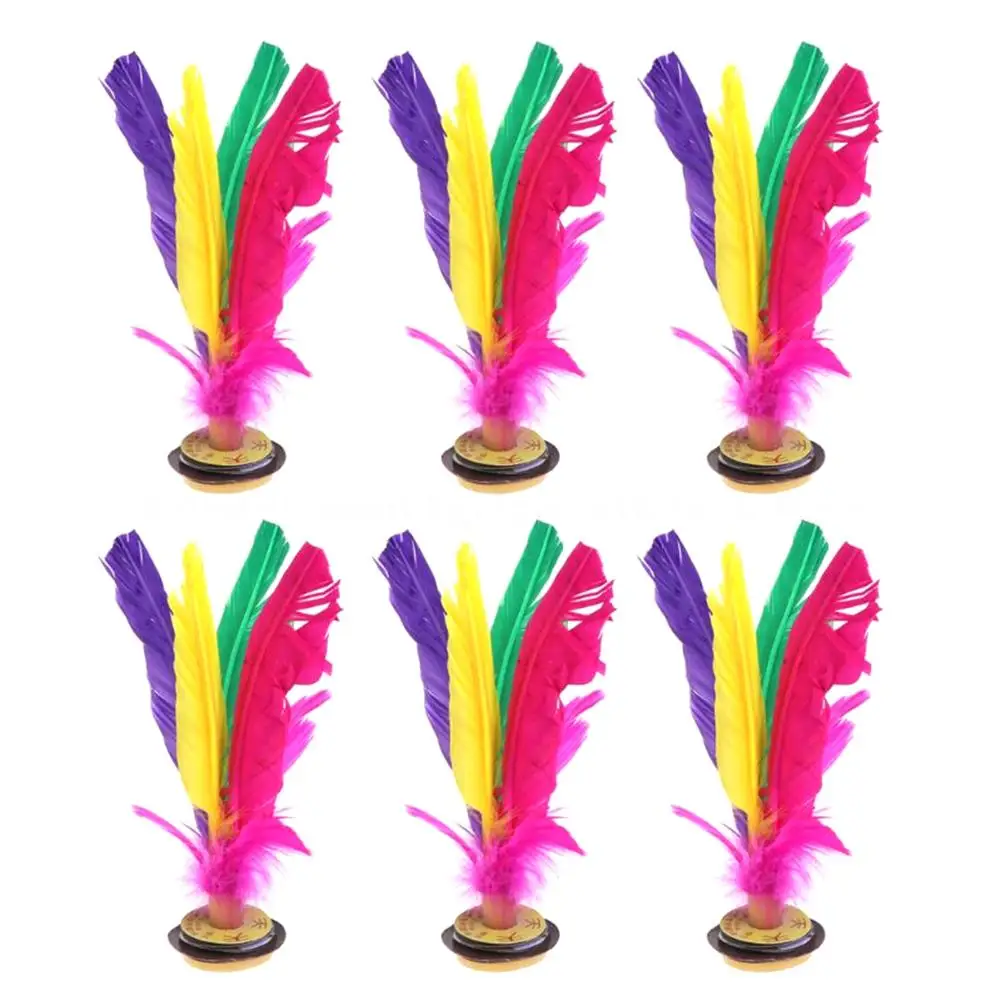 

Colorful Feathers Shuttlecock Interactive Games Toys Leg Muscle Strength Body Flexibility Training Fitness Props Gift For Kids