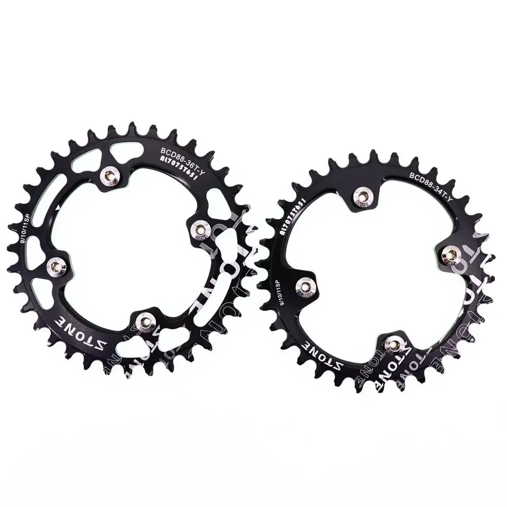 Круглая велосипедная звездочка Stone 88BCD для Shimano M985 30T 32T 36 38 40 42 44 46 48T MTB узкая