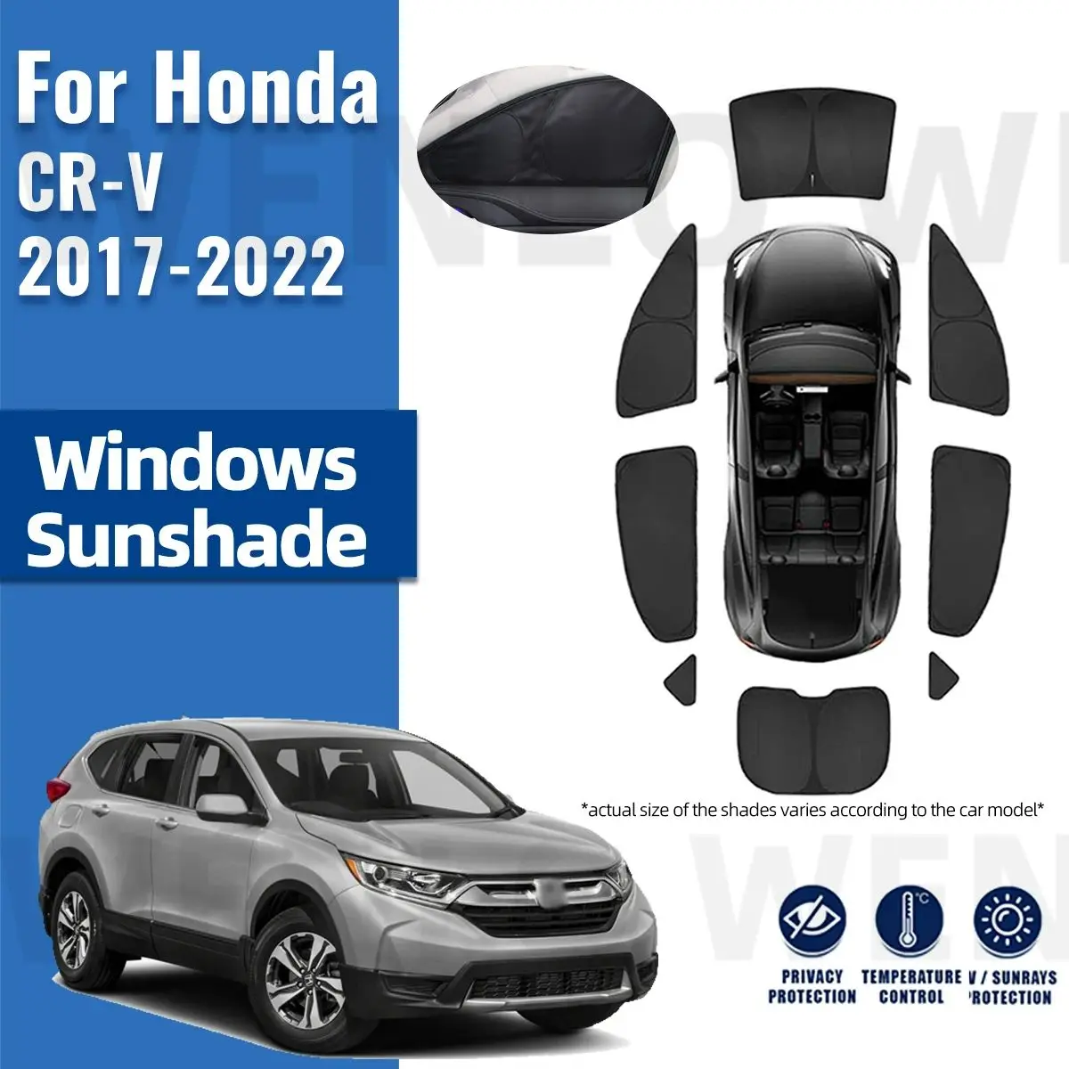Для Honda CRV CR-V 7 мест 2017-2020 2021 2022 полное покрытие автомобильный солнцезащитный