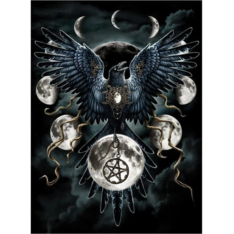 

5D Full Square Diamond Painting Sinister Wings Diamond Embroidery Diamond Mosaic Cross Stitch Kit Rhinestone Diamond Embroidery