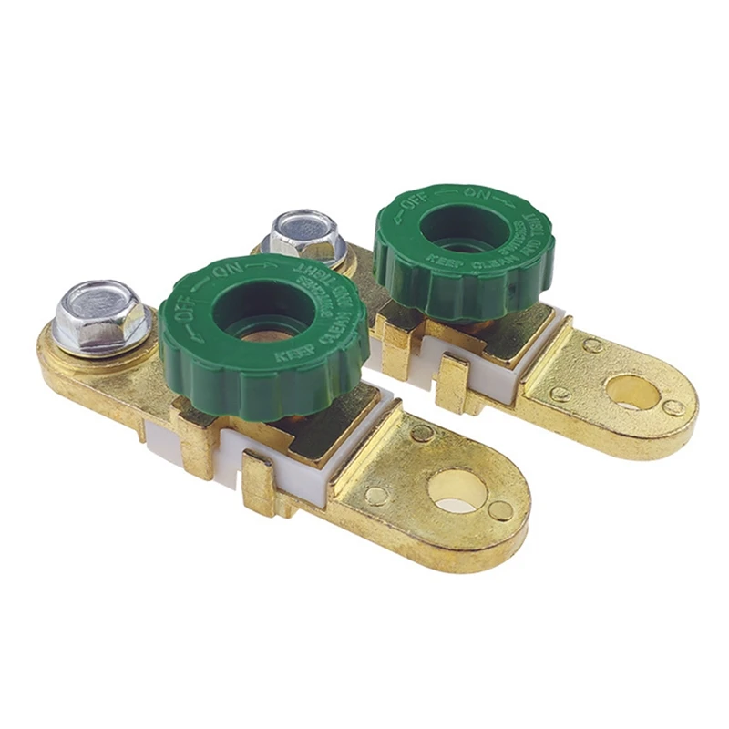 

2PCS Battery Switch Power Off Switch Pure Copper Anti-Leakage Battery Head Wiring Pile Head Clip Replacement Accessories