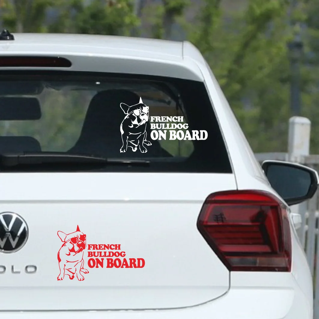 Dawasaru французский бульдог на борту забавная наклейка для автомобиля