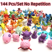 144pcs set pokemon mini figures 2 3cm no repetition action elf ball pet pikachu charizard model toys collection anime kids gifts