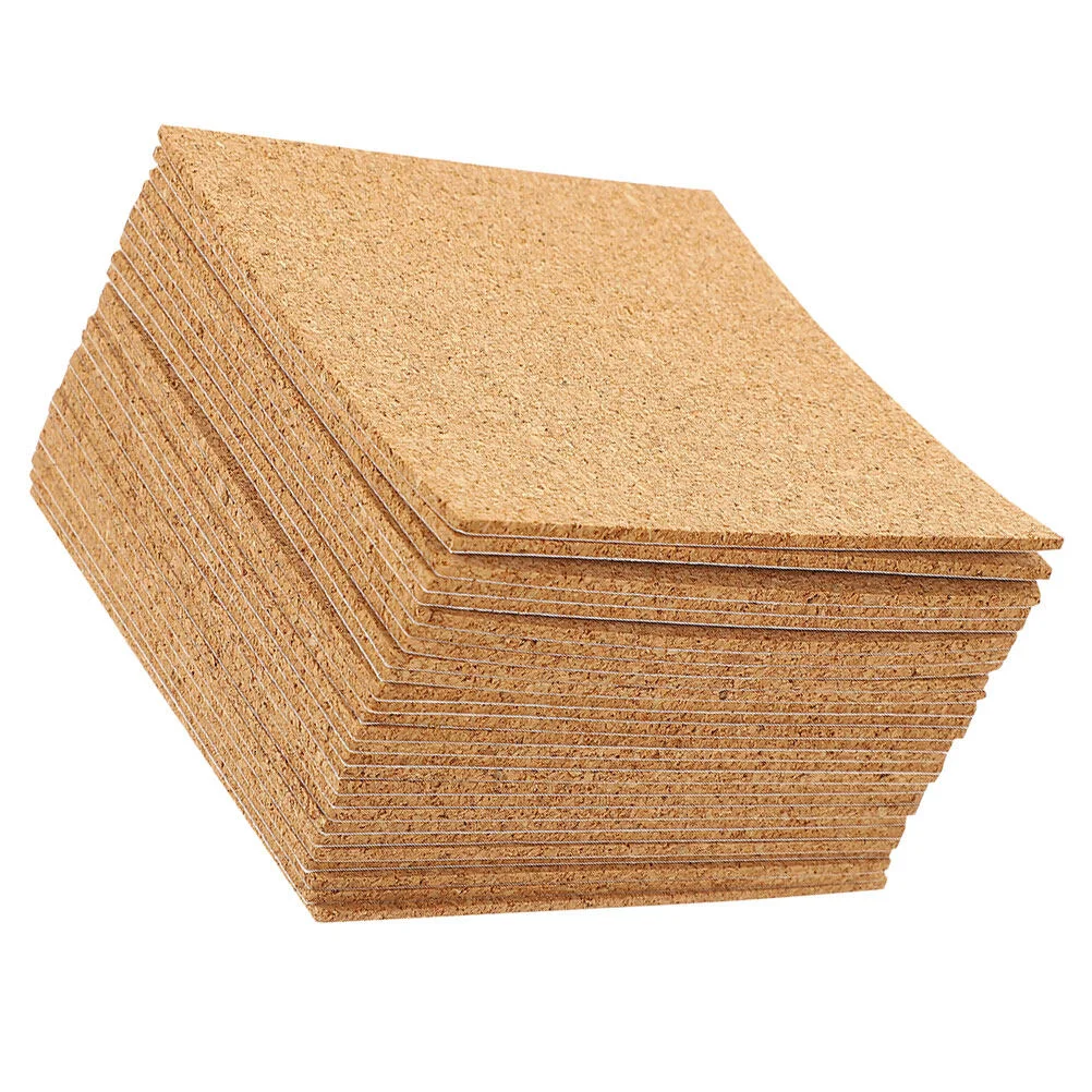 

Self-adhesive Cork Pad Sheets DIY Crafts Pads Square Backing Coasters Projects Squares