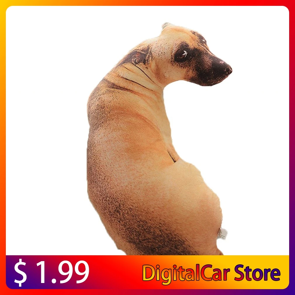 

3D Simulation Dog Pillow Shapi Dalmatian Husky Plush Cushion Office Napping Home Practical Washable Pillow