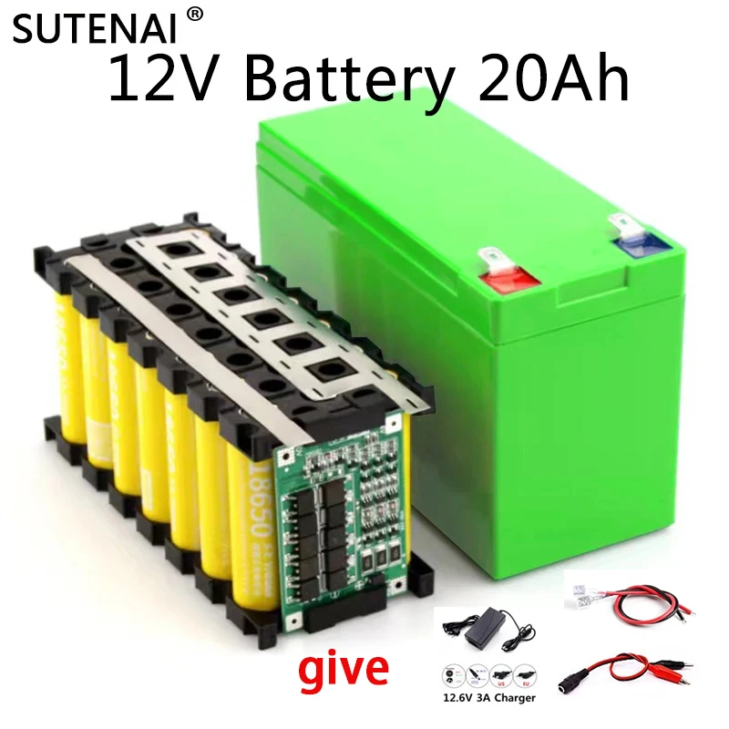 

12V Battery 18650 Battery Pack 18650 lithium battery recharable battery Solar storage Battery Electric lighting Outdoor battery
