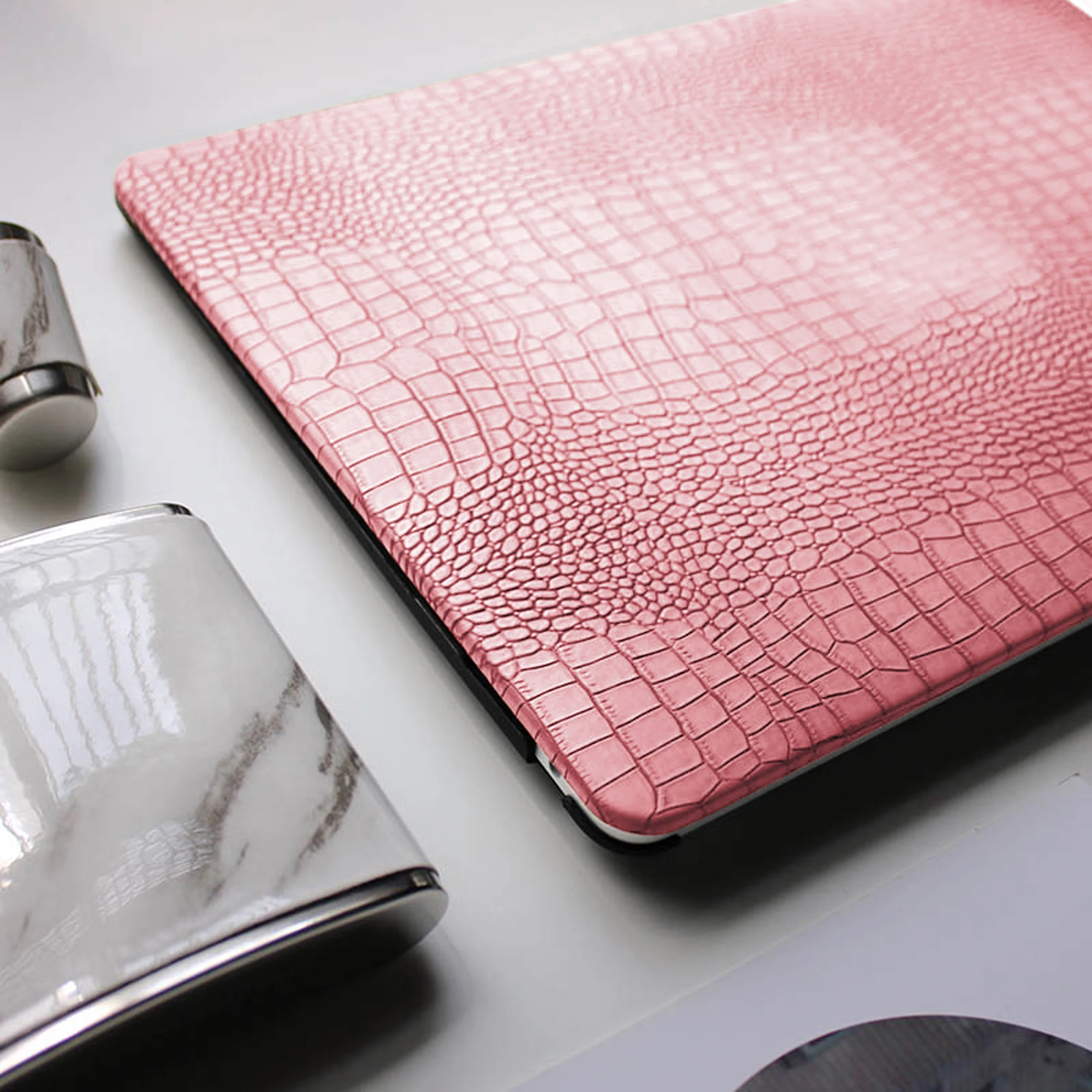 Розовый чехол для MacBook из крокодиловой кожи абстрактный ноутбука Air 13 Macbook Pro 16 14 15