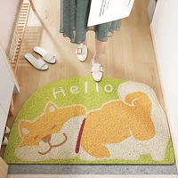 ins pvc door mat cartoon animal welcome carpet sand scraping door entrance hallway floor mat non slip bath rug footpad doormats