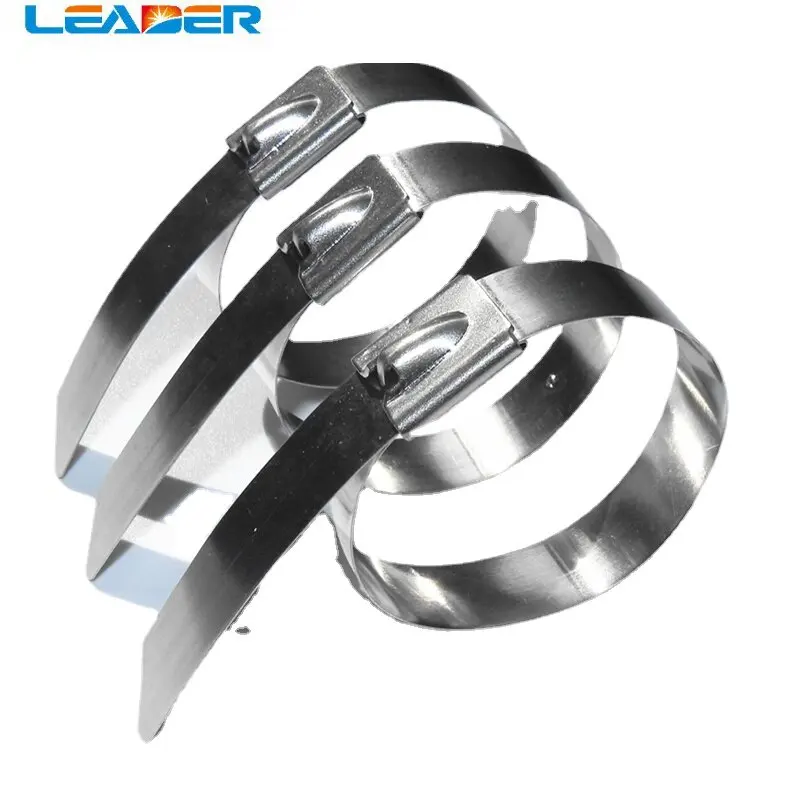 

LEADER 100Pcs/Lot 22Inch 4.6mm X 550mm Thickness 2.5mm Best 304Grade Self Locking Stainless Steel Cable Ties String FreeShipping