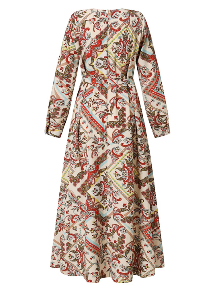 Винтажное женское платье с цветочным рисунком весеннее мусульманское