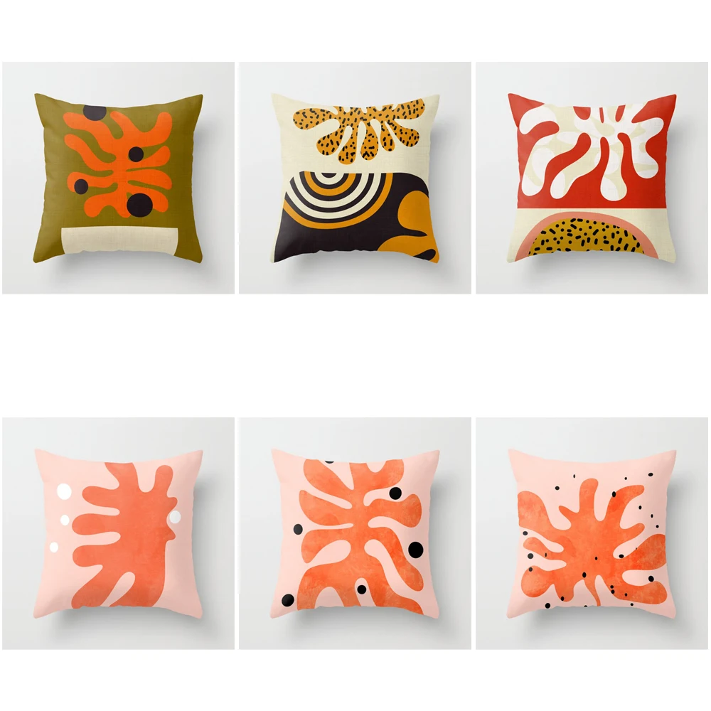 

House Decorative Home Pillowcase for sofa Cushion Cover 45*45 Nordic 40*40cm 40x40cm 50x50 Living Room abstract Morandi 60x60