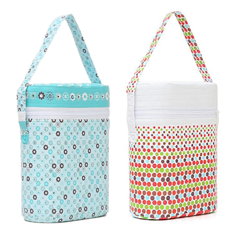 

NEW-Cute Cartoon Baby Bottle Bag Portable Baby Bottle Insulation Bags Mummy Handbag Milk Thermal Food Warm Bag