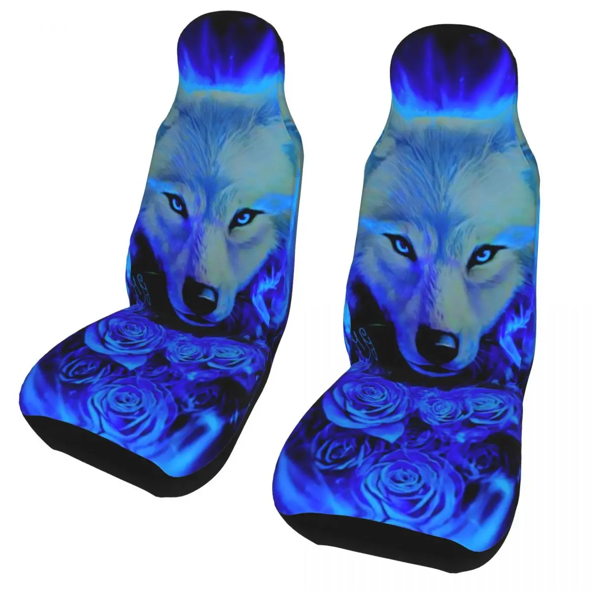 

Animal 3d Wolf Cool Universal Car Seat Cover Four Seasons Women Car Seat Covers Polyester Hunting