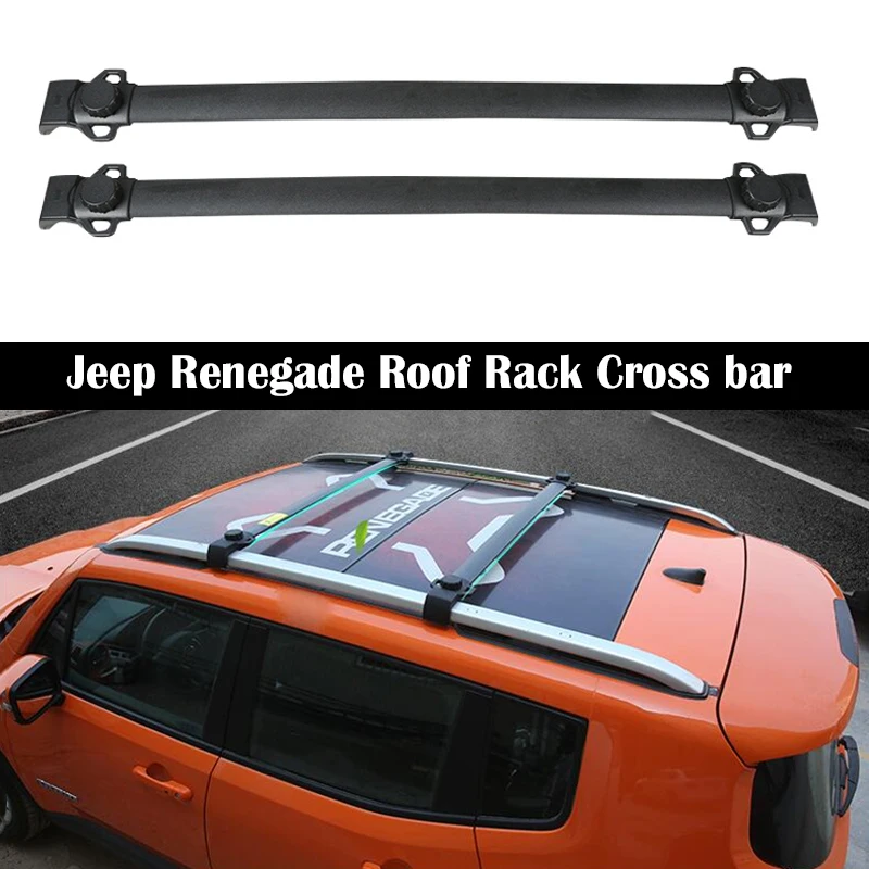 

OEM Стиль багажник на крышу поперечная рейка для JEEP Renegade 2016-2022 рельсы Бар Багажник рейки верхняя рейка рельсовые коробки алюминиевый сплав