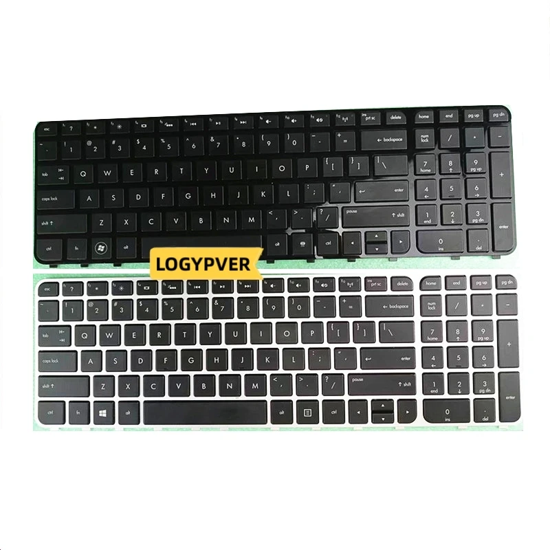 

Laptop Keyboard For HP Pavilion Envy m6 m6-1000 m6-1100 6-1088 m6-1200 PK130U92B06 US English Black Silver with Frame Backlit