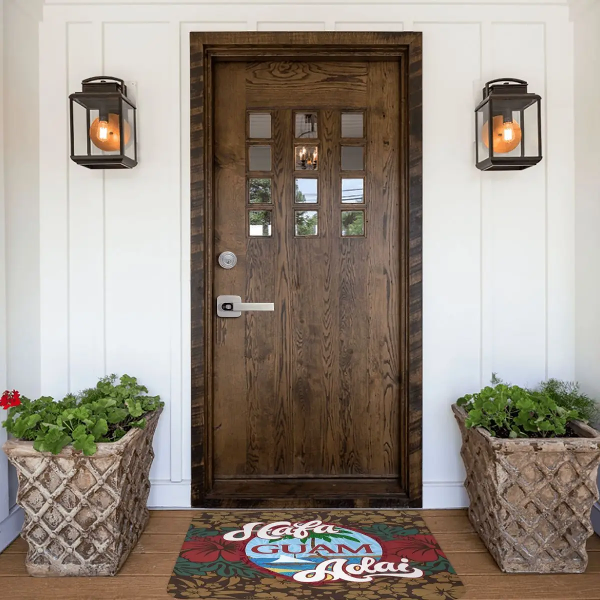 Guam Flower Hafa Adai 40x60cm Carpet Polyester Floor Mats Personalized Durable Carpets