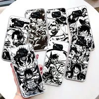 one piece black white anime coque phone case for xiaomi mi 11 lite 11i 11t 10t 9t 12 pro 10 9 8 12x 6x 5x ultra soft cover shell