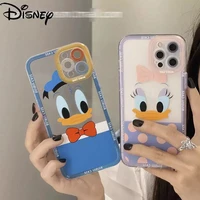 disney donald duck transparent phone cases for iphone 13 12 11 pro max mini xr xs max 8 x 7 se back cover