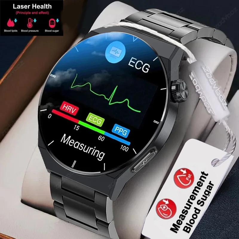 

Новинка 2023, неинвазивные Смарт-часы с ЭКГ и ФПГ для измерения уровня сахара в крови, мужские Смарт-часы с пульсометром и оксиметром, водонепроницаемые спортивные часы IP67