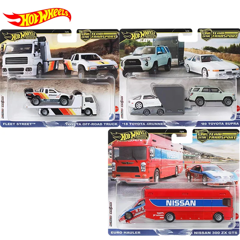 Mattel Hot Wheels Car Culture Premium Team Transport Hauler Nissan Toyota Off-road Supra Модели для мальчиков Игрушки 1/64