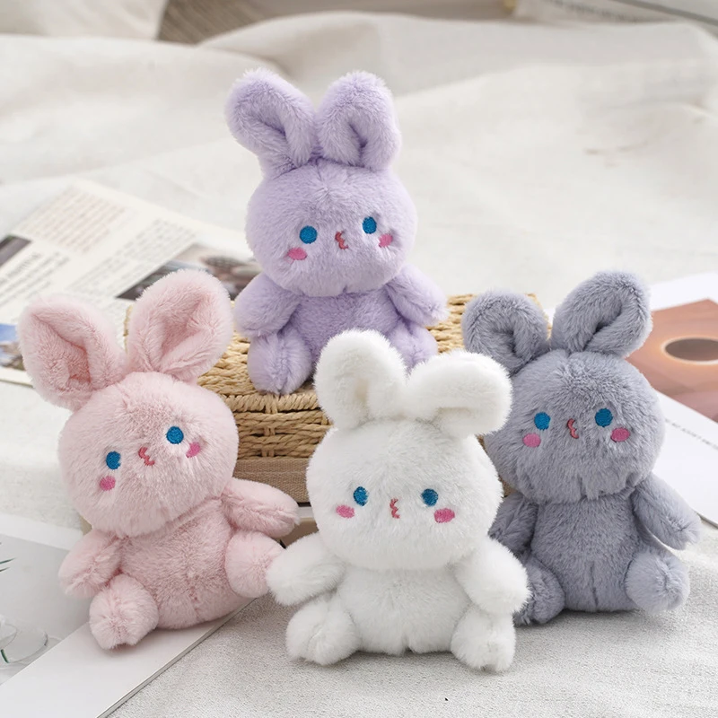 

12cm New Super Soft Cute Cartoon Rabbit Kawaii Bunny Keychain Pendant Sweet Fashione Soft Birthday Christmase Couple Gift