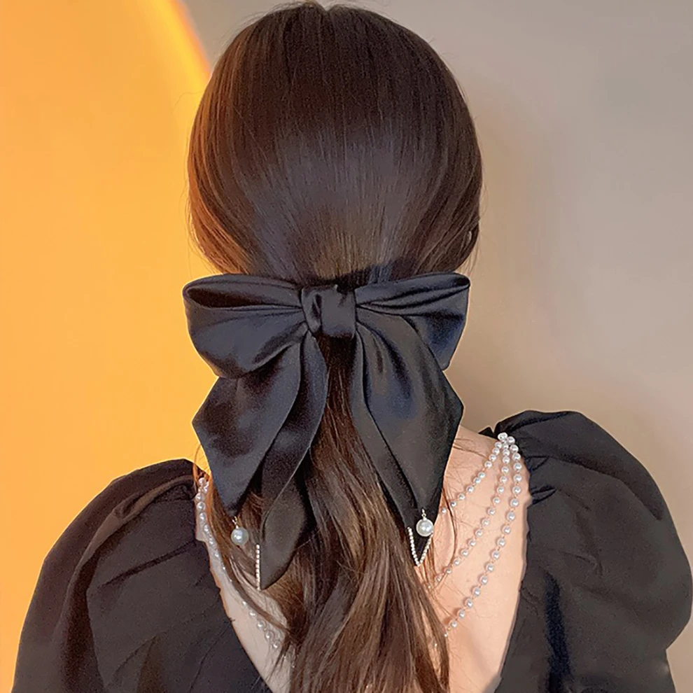 

Molan модный большой однотонный тканевый бант заколки для волос Элегантный аксессуар для украшения волос