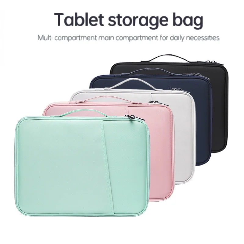 

For Samsung Galaxy Tab S9 Plus S7+/S7 FE/S8+ 12.4inch 2020 2021 Case【With Handle】Shockproof Pockets Portable Sleeve Pouch Bag