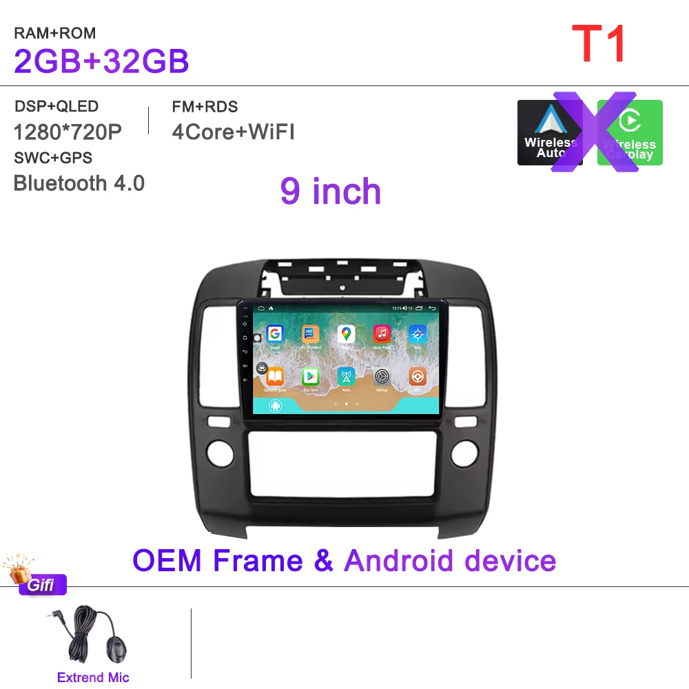 

9,7-дюймовый для Nissan Navara 3 D40 2004-2010 Автомобильный DVD Android 15 Авто Мультимедийное радио Стерео Сенсорный экран Навигация BT Автомобильный GPS