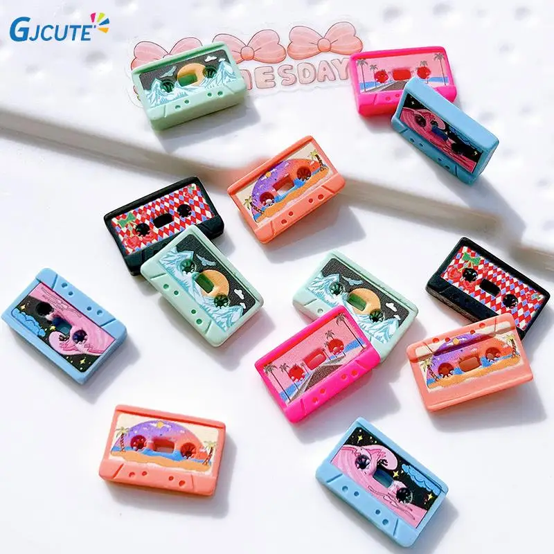 

10pcs Simulation Retro Tape Model for 1/6 1/12 Scale Dollhouse Recorder Tape House Decoration for Barbies Doll Accessories Toys