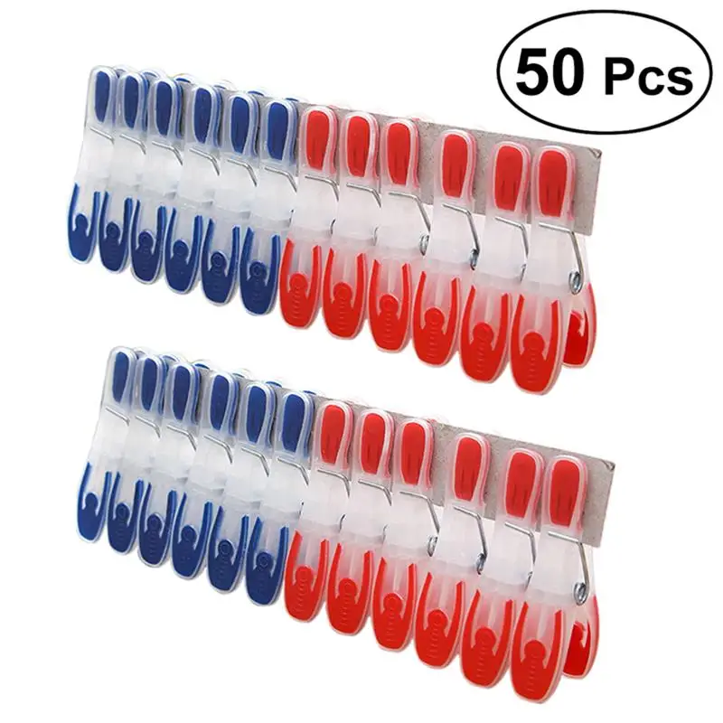 

50/24 PCS Household Essentials Clothespins Non-slip Windproof Laundry Clips Photo Clips Paper Clips for Underwear Socks Drying