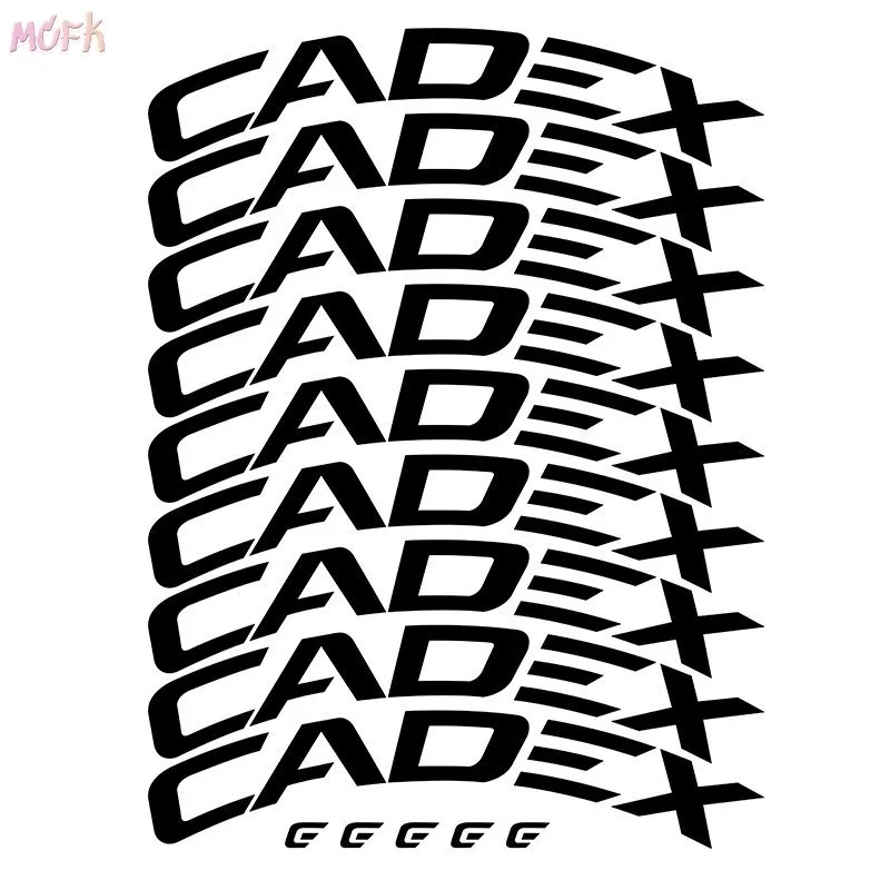 

2022 14pc/set pvc DIY CADEX Bicycle Stickers Road Bike Mtb Bicycle Accessories Road Bike Rim Decals Wheel Set Rim Sticker