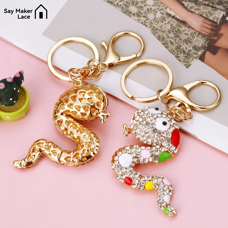 Креативный бриллиантовый Китайский Зодиак маленький цветок Змея автомобиль