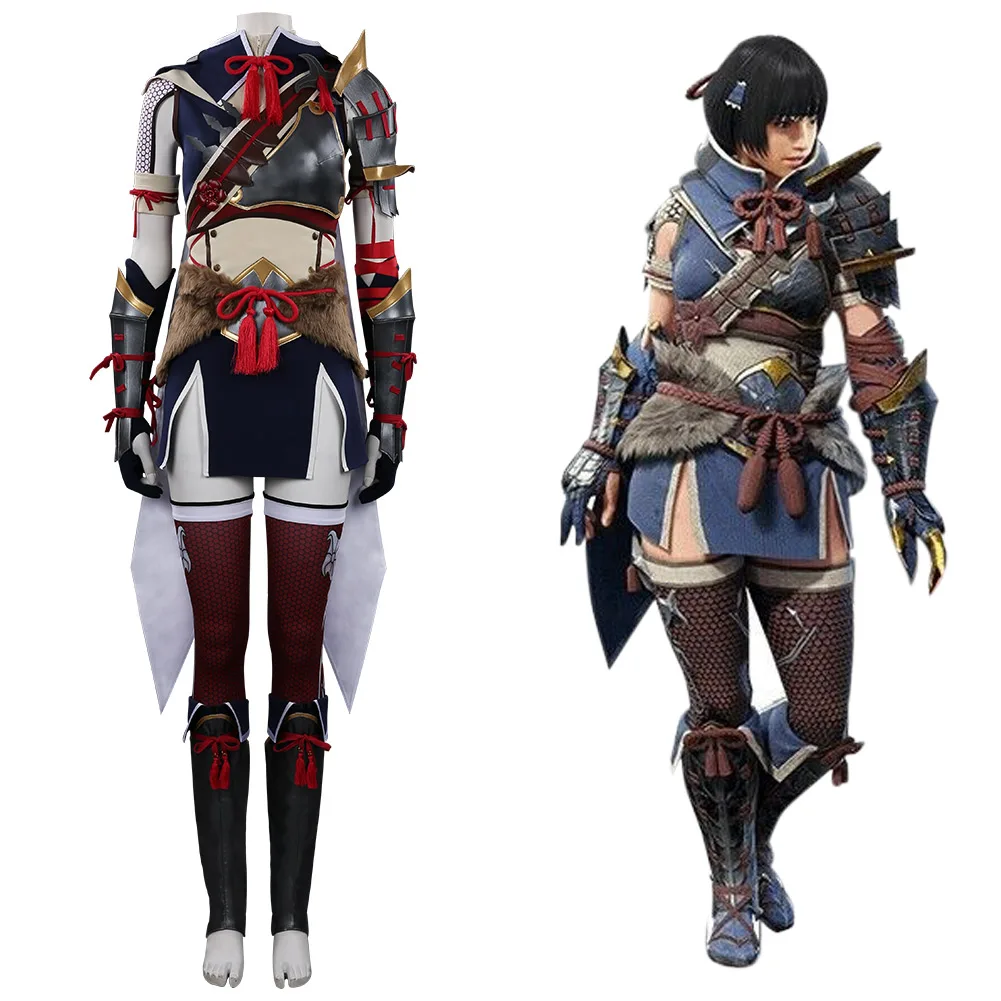 

Monster Hunter Cospaly Rise MH Rise Women Hunter Cosplay Costume Outfits Halloween Carnival Suit Halloween Costume 2022 New