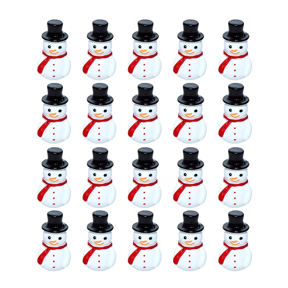 

Kids Toys 20Pcs Mini Snowman Figurines in Hat, Christmas Miniatures for Diy Crafts Miniature Snowman Small Snowman Figurine