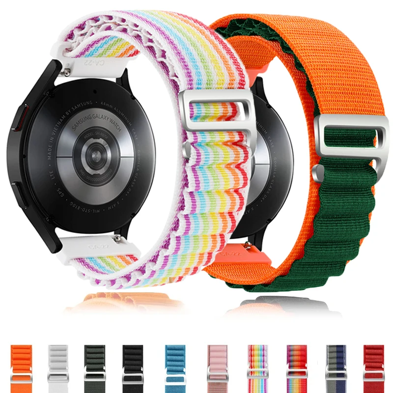 

Ремешок 20 мм 22 мм для Samsung Galaxy Watch 5 Pro, браслет для active 2 Gear S3 Alpine, браслет-петля для Galaxy watch 4 44 мм 40 мм