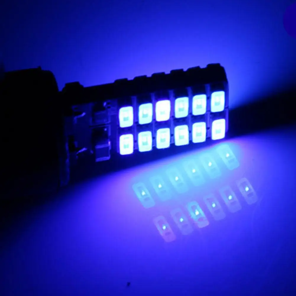 

2X T10 W5w 4014 24smd Car LED Bulb CANbus Automatic Lamp Error Ceiling Lamp Free Internal Wedge 6000K Side White Readin R0L9