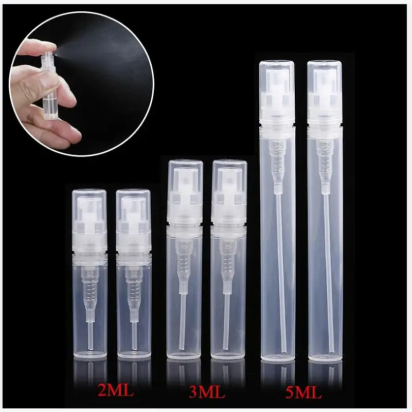 

1pack (1/2/5/10pc)Empty 2ml 3ML 5ML mini Protable plastic spray perfume bottle, small Refillable sample perfume atomizer bottles