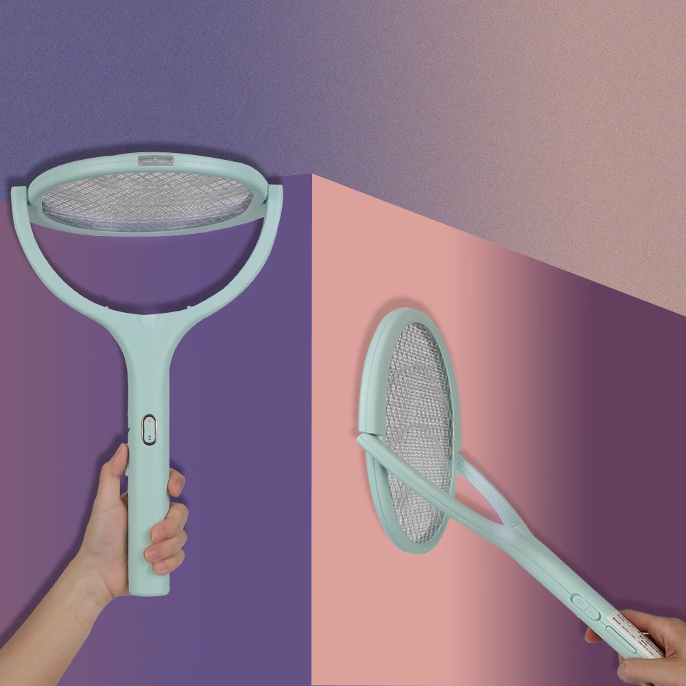 

365nm UV Light Mosquito Killer Lamp Electric Shocker USB Charging Bug Zapper Trap Summer 90 Degree Rotatable Fly Swatter