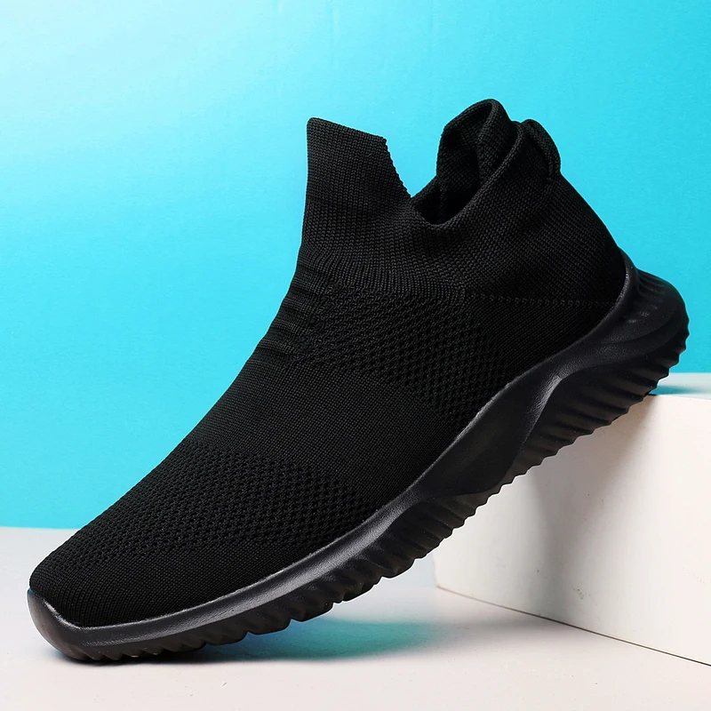 

Summer Classic Casual Sneakers Men's Mesh Breathable Elastic Lace-up Light Shoes Men's Fitness Sports Running Shoes 46 Yards
