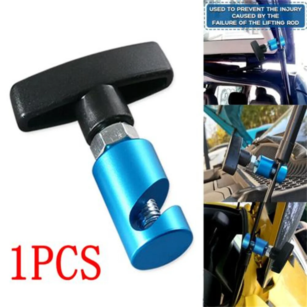

1pcs Car Hood Lift Rod Support Clamp Shock Prop Strut Stopper Retainer Tool Anti-Skid Aluminum Alloy For Tool Boxes Trunks Hoods