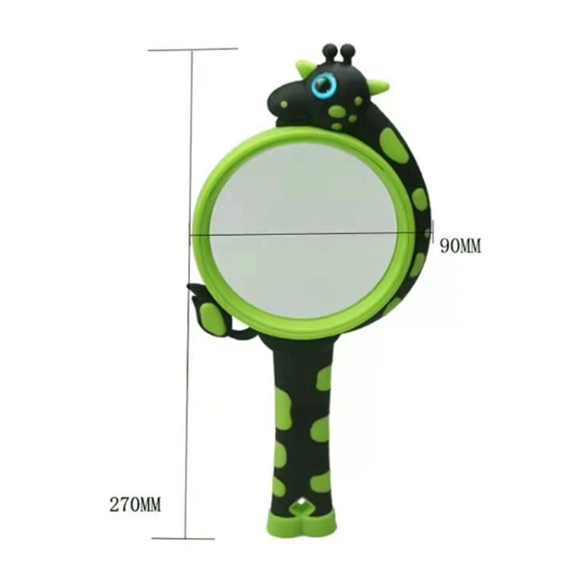 

37MD Giraffe-shaped Magnifying Glass 10X Handheld Reading Magnifier with Non-Slip Soft Rubber Handle 75mm Effective Diameter