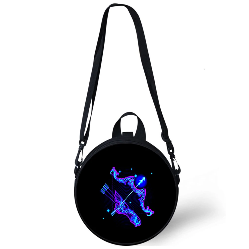constellations 12 Child kindergarten Bag 3D Print Crossbody Shoulder Bags For School Women Mini Round Bagpacks Rugtas Bag