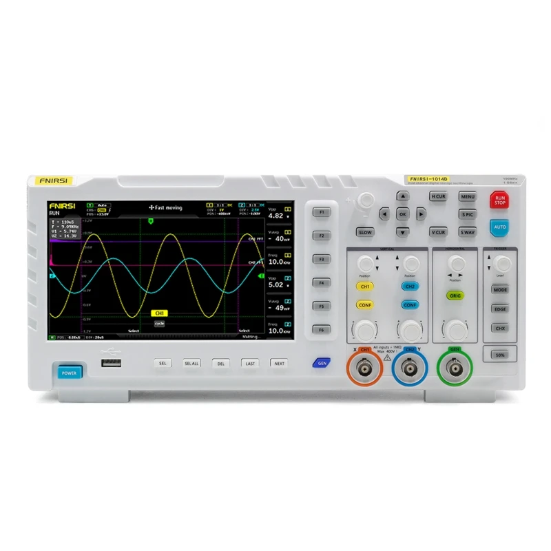 

FNIRSI 1014D Digital Oscilloscope Dual Channel Input Signal Generator Osiloscopio Digital 1Gsa/S Sampling Rate Signal Generator