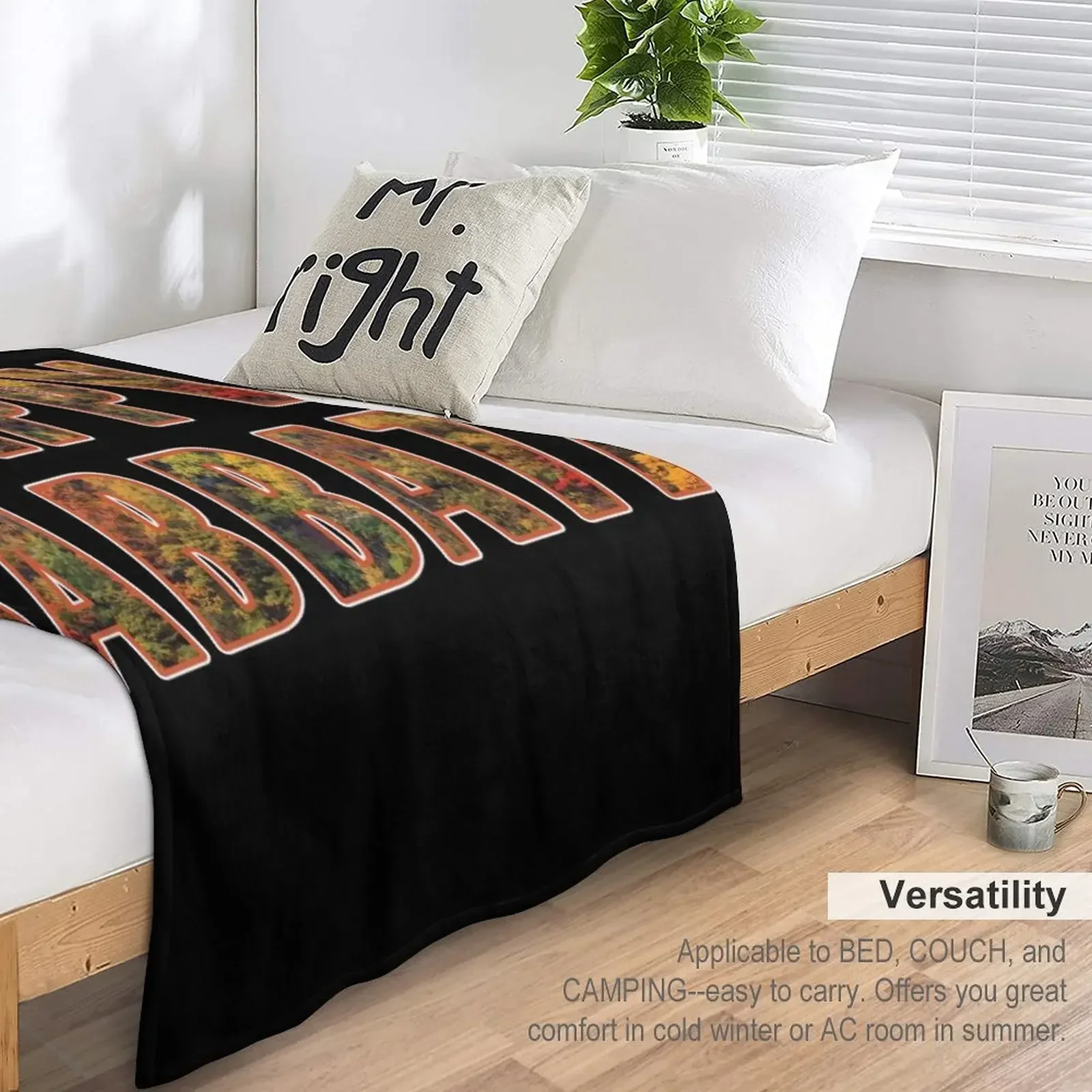 Новое художественное одеяло Happy Sabbath осенний текст арт-черный-адвентист