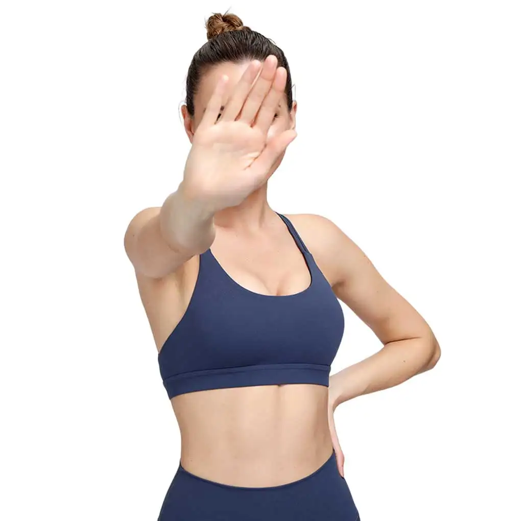 

Sports Bra Elastic Bralette Strappy Sweat-wicking Vest Gym Running