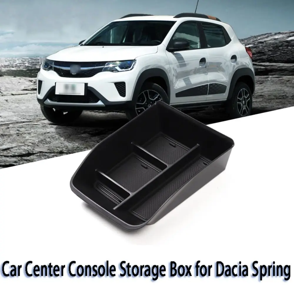 

New Organizer Tidying Cup Holder Armrest Tray Central Car Center Console Storage Box For Dacia Spring